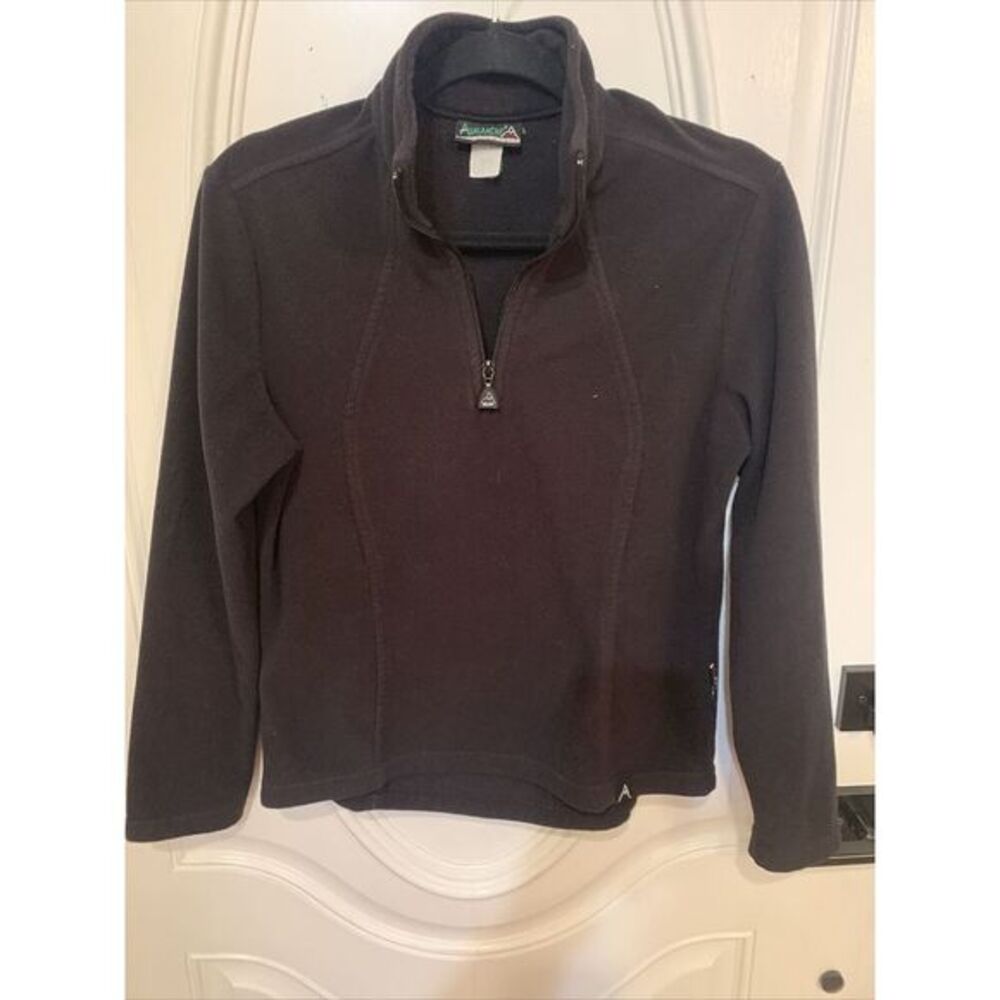 Avalanche Jacket Women's Polartec   Black 1/4 Zip Fleece‎ Outdoor Pullover Sz M